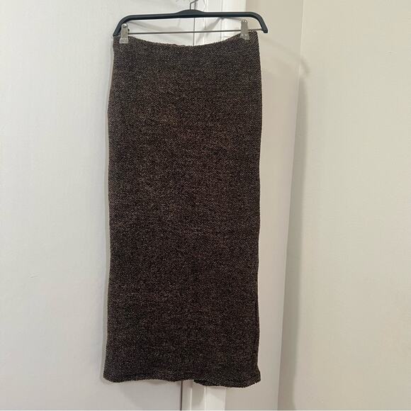 Zara JACQUARD BOUCLE MIDI SKIRT WITH SHINY THREAD - Picture 10 of 11